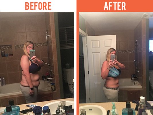 Kirsten lost 28 pounds and 10 inches