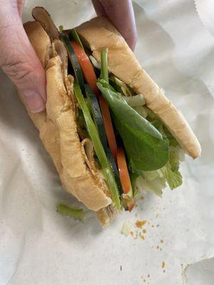 Roast turkey sub