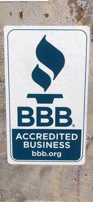 We are thankful to be a BBB Accredited Business.