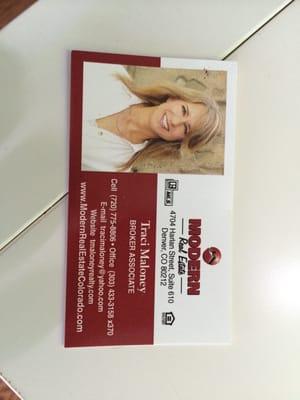 Here is Traci's card for anyone that needs a good realtor to represent you as buyer or seller