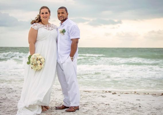 Beach wedding session