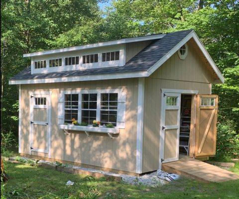 10x16 Cottage - Transom windows bring in beautiful natural light!