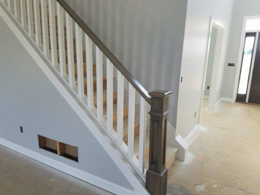 Stair case staining and painting