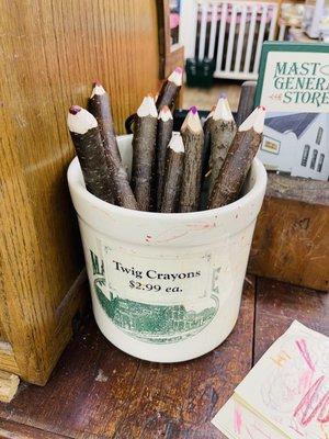 Twig crayons