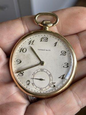 14k gold Tiffany pocket watch