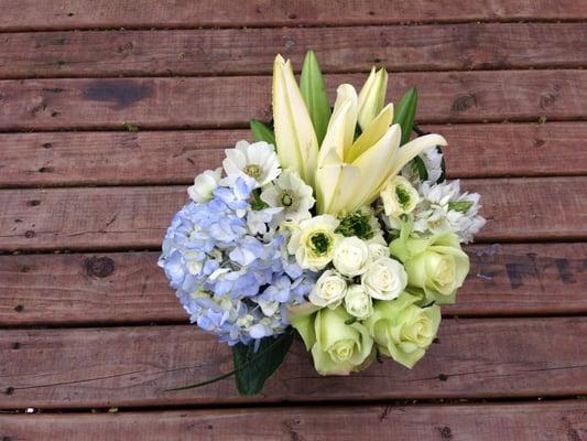 One of our specialties are 'French pack' arrangements made without filler or greens- just luxurious blooms!