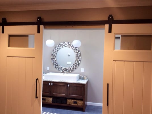 Complete bathroom remodeling and custom barn doors