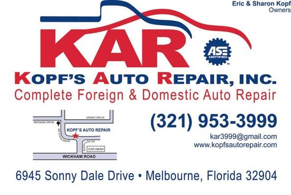 LET US TAKE CARE OF ALL YOUR AUTOMOTIVE NEEDS!!   ****GIVE US A CALL - 321-953-3999