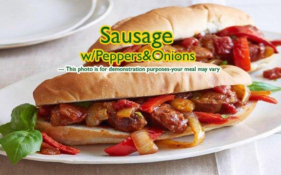 Italian Sausage with Peppers and Onions cooked to perfection...Yum!