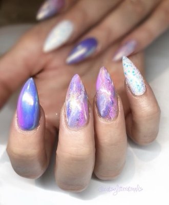 Cotton candy marble design