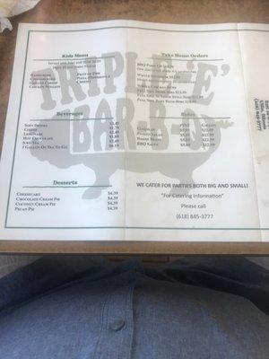 Menu back