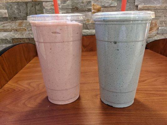 Marathon runner and power pump smoothies