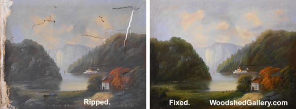 Oil painting repair, restoration and conservation.  See more samples on our web site.