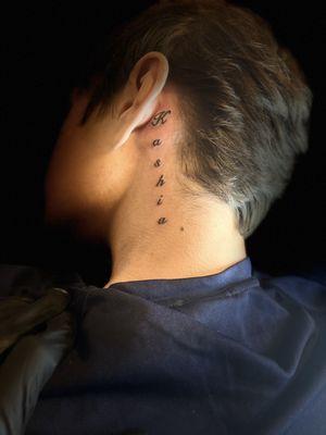 Inkstar neck tattoo