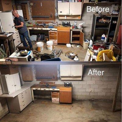 Warehouse Clean out  Before & After Picture