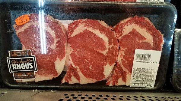 Beautiful Angus steaks.