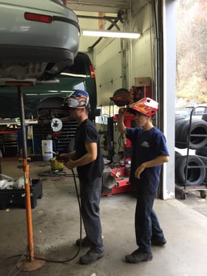 Kyle (left) with our Maplebrook Intern Mike (right)