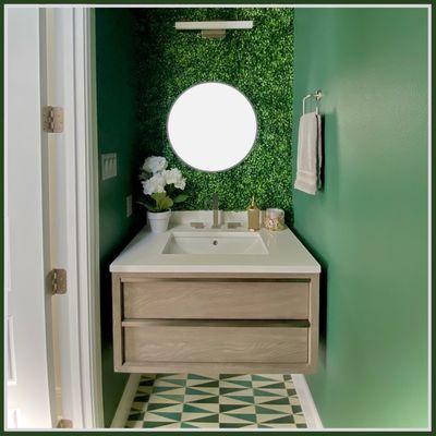 Whimsical powder bath install