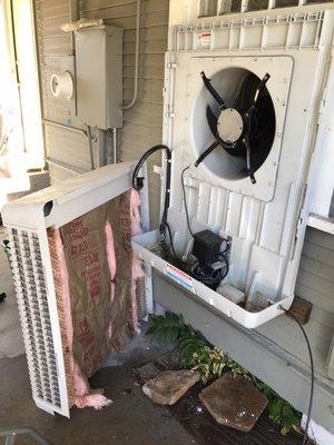 Here is the insulated swamp cooler. This will prevent the winter air from entering the house.