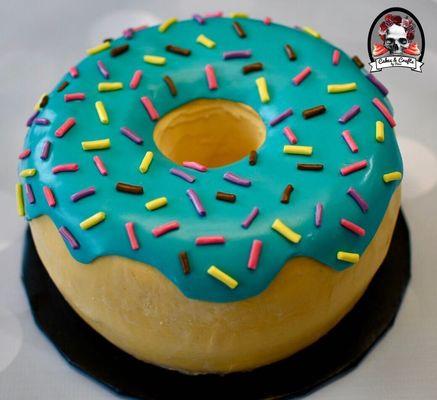 Buttercream Sculpted Donut Cake