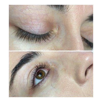 Lash lift and tint