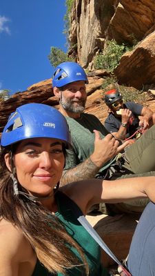 Our guide Hector, my hubby and moi