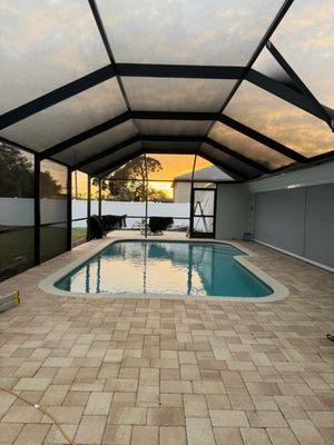 Pool enclosure restoration