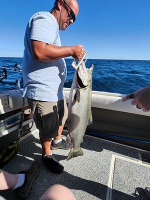 Our guide and captain with our biggest catch