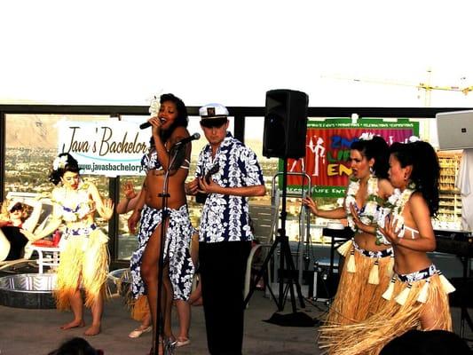 Exotic World Pool Party on top of Binion's in downtown Las Vegas.