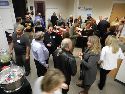 Lafayette Chamber business after hours at CMIT Solutions.