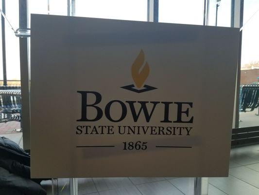 Bowie State University podium.