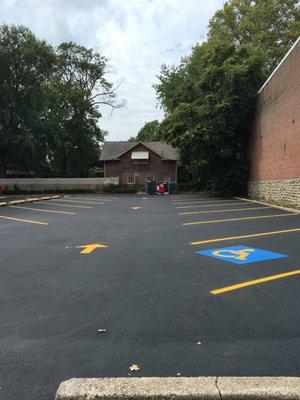 Parking lot line painting