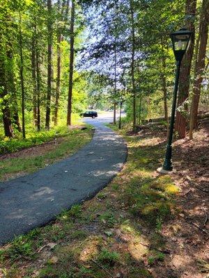 Paved path to Boy Scouts parking lot