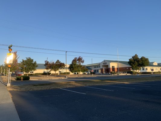 Front of the school.