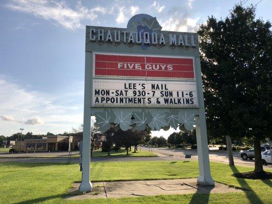 Reduce hours at the Chautauqua Mall. Doors open 9:30 am near Joan store and Cinemax mall entrance.