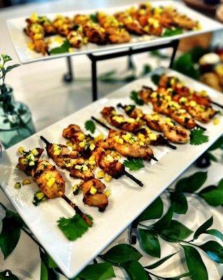 Spicy Cilantro & Pineapple Chicken Skewers