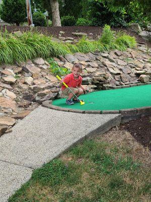 Mini Golf is so much fun at Caddie Shak! 2 courses to choose from!