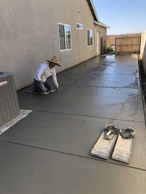 Finishing a nice side patio