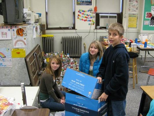 Students put their faith into action as they lead service projects.