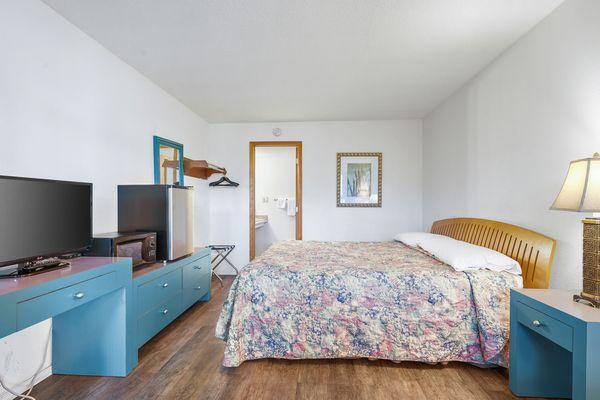 Guest room with a King bed.