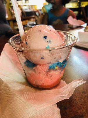 Firecracker with Superman ice cream