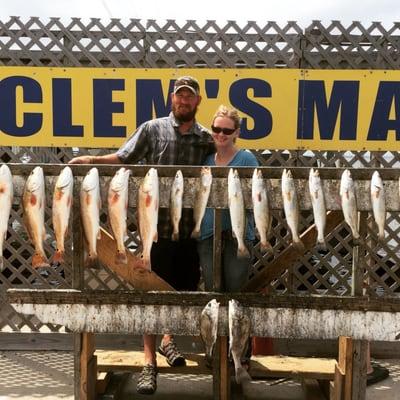 Limit out on redfish and trout plus a couple drum.