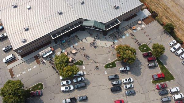 Aerial view of Celebration Church campus in Nampa.