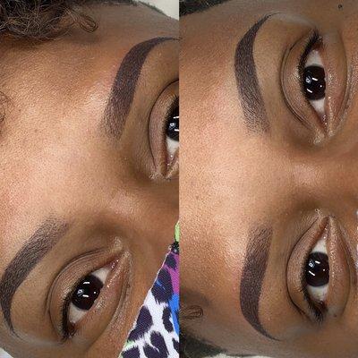 Beautifully sculpted Ombré Powder Brows