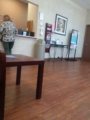 A very clean and open waiting area helps when you're at the doctors.