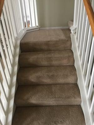 Our nice clean stairs after a thorough cleaning.