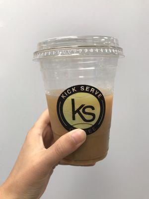 Cold brew latte with oat milk