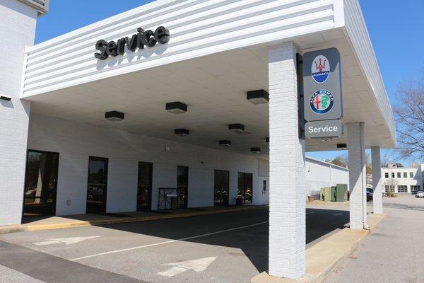 Service Entrance at Leith Alfa Romeo of Raleigh.