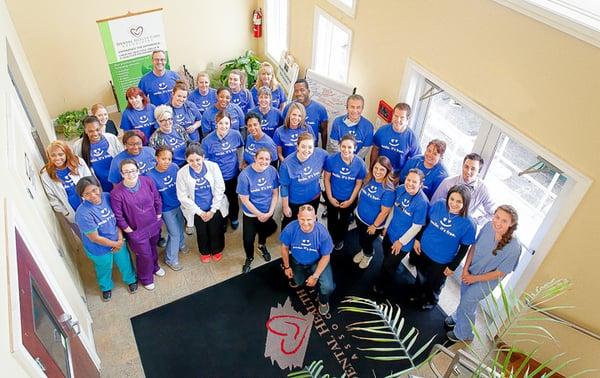 The staff who helped provide 125 patients with free dental care!