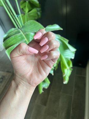 Pink coffin nails